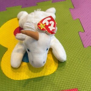 Ty White and Brown Stuffed Animal Plush